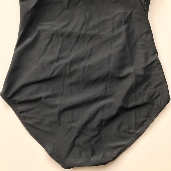 CHRISTINA Flattering Black One-piece Ruching Tummy Control high-cut leg, bra 16D - Picture 13 of 16